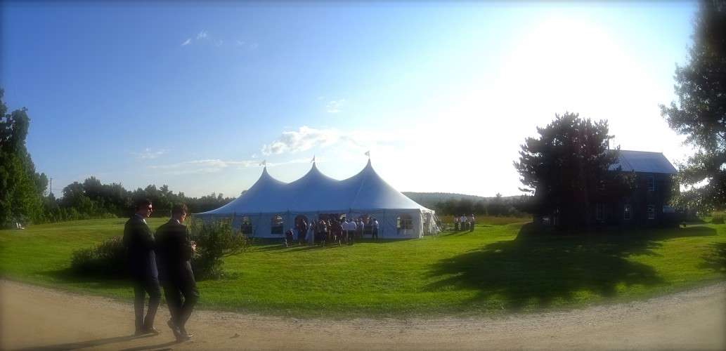 After the ceremony its reception time in the tent! 